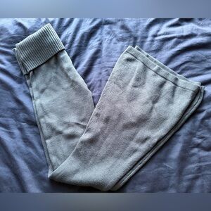 Edikted Grey Knit Sweatpants with Pink Logo Tag